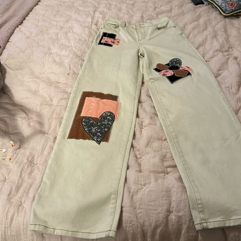 SO Goods for Life, SZ 0/24 high rise side leg pants, bone color, NWT